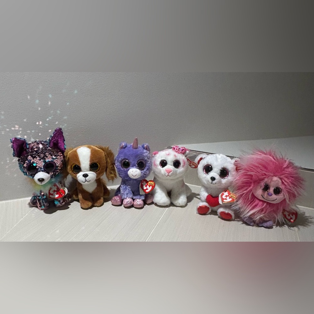 Ty Beanie Boos -6” -Lot of 6 with tags